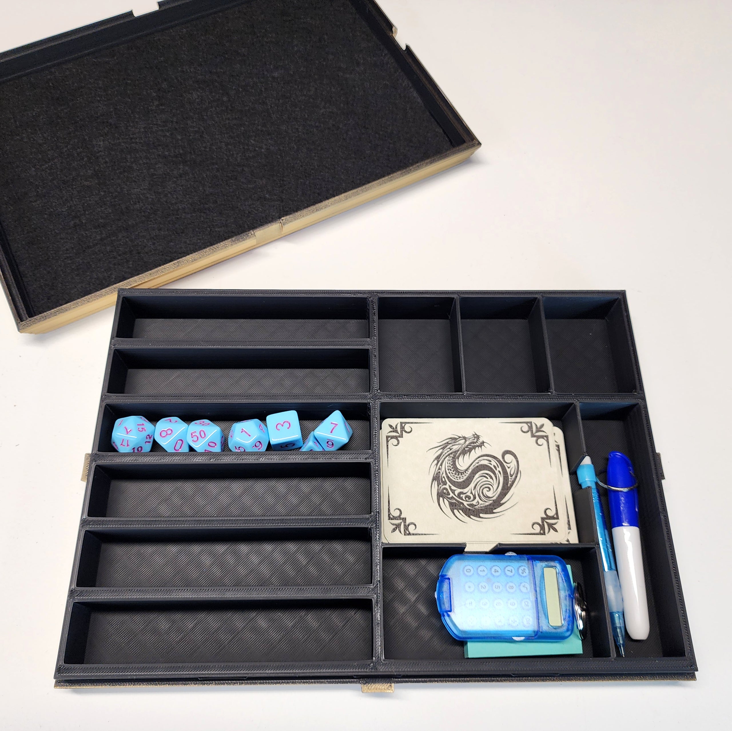 Player's Companion - TTRPG dice organizer, mini storage, dice tray