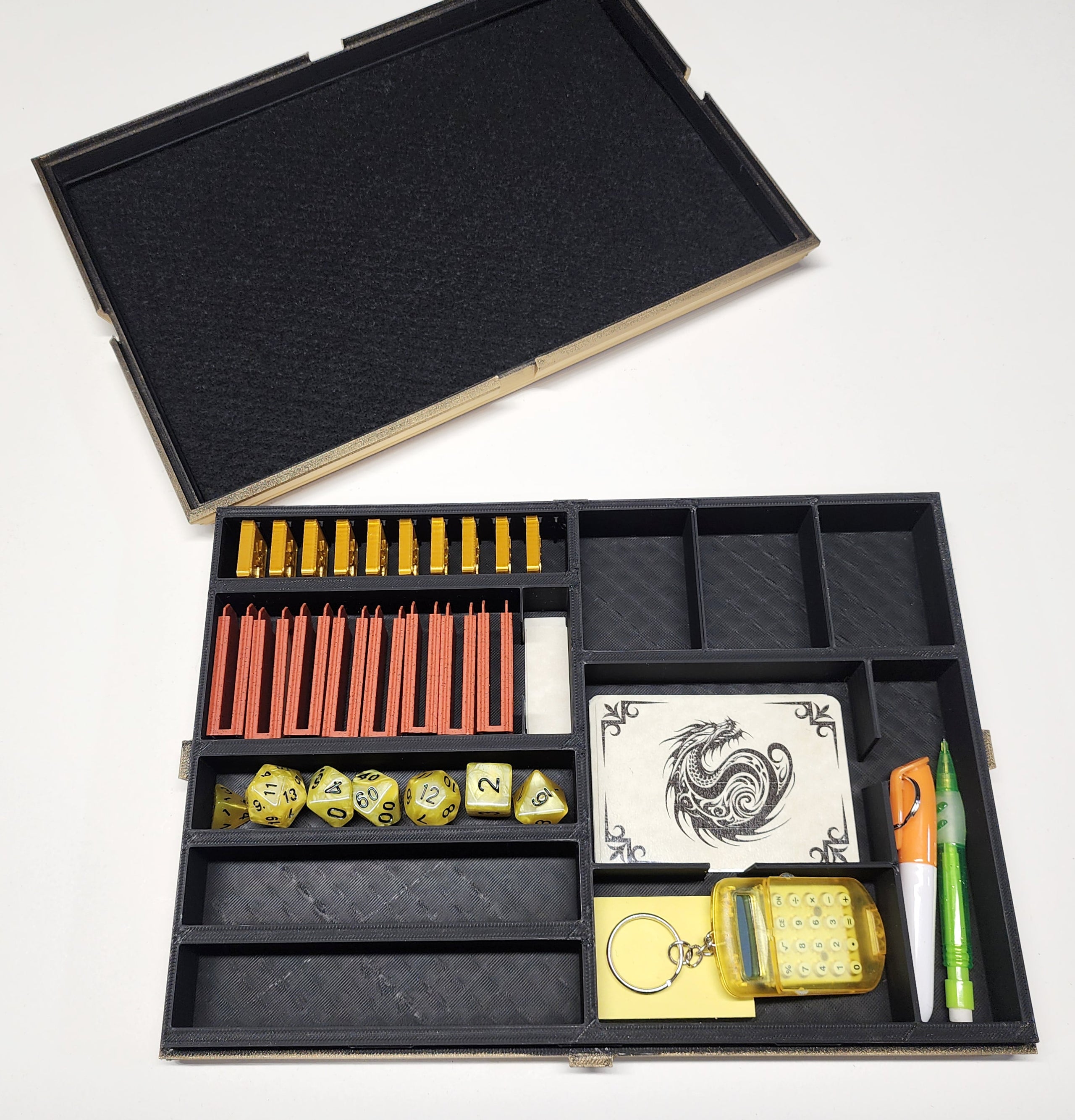 GM's Companion - TTRPG dice organizer, mini storage, dice tray